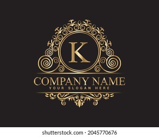 Vintage and luxury logo template Premium Vector,Royalty
