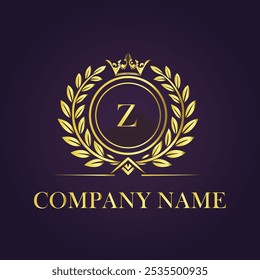 Vintage and luxury logo template Premium Vector,Royalty
