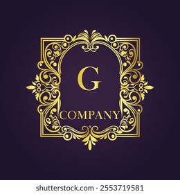 Vintage and luxury logo template Premium Vector, Royalty