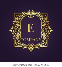 Vintage and luxury logo template Premium Vector, Royalty