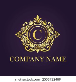 Vintage and luxury logo template Premium Vector, Royalty