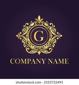 Vintage and luxury logo template Premium Vector, Royalty