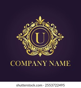 Vintage and luxury logo template Premium Vector, Royalty