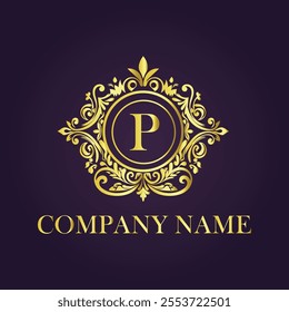 Vintage and luxury logo template Premium Vector, Royalty