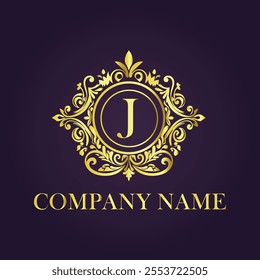 Vintage and luxury logo template Premium Vector, Royalty