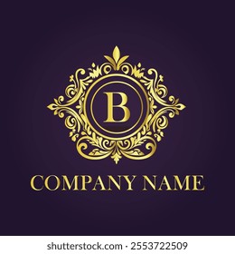 Vintage and luxury logo template Premium Vector, Royalty