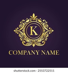 Vintage and luxury logo template Premium Vector, Royalty