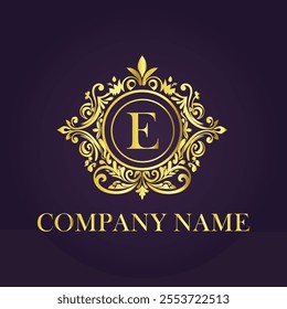 Vintage and luxury logo template Premium Vector, Royalty