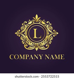 Vintage and luxury logo template Premium Vector, Royalty