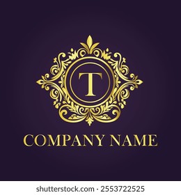 Vintage and luxury logo template Premium Vector, Royalty