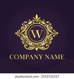 Vintage and luxury logo template Premium Vector, Royalty