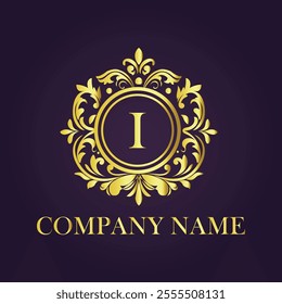 Vintage and luxury logo template Premium Vector, Royalty