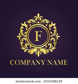 Vintage and luxury logo template Premium Vector, Royalty