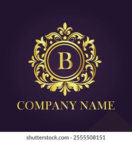 Vintage and luxury logo template Premium Vector, Royalty