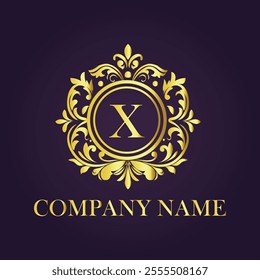 Vintage and luxury logo template Premium Vector, Royalty