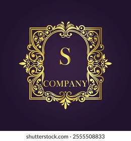 Vintage and luxury logo template Premium Vector, Royalty