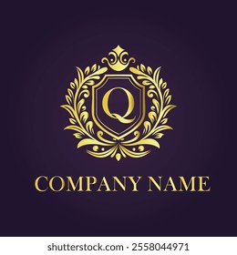 Vintage and luxury logo template Premium Vector, Royalty
