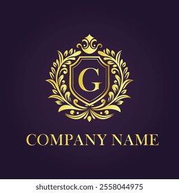 Vintage and luxury logo template Premium Vector, Royalty
