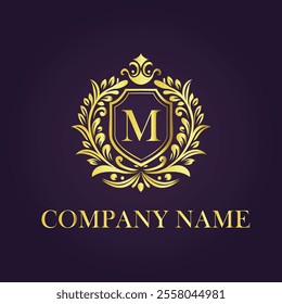 Vintage and luxury logo template Premium Vector, Royalty
