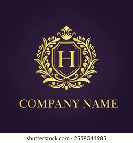 Vintage and luxury logo template Premium Vector, Royalty
