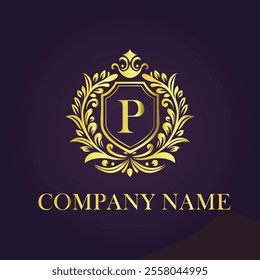 Vintage and luxury logo template Premium Vector, Royalty
