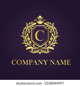 Vintage and luxury logo template Premium Vector, Royalty
