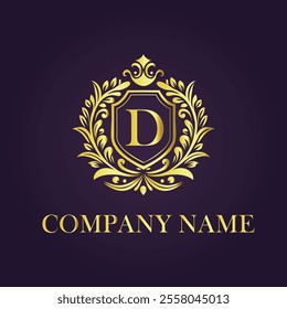 Vintage and luxury logo template Premium Vector, Royalty
