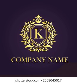 Vintage and luxury logo template Premium Vector, Royalty
