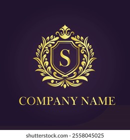 Vintage and luxury logo template Premium Vector, Royalty
