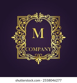 Vintage and luxury logo template Premium Vector, Royalty
