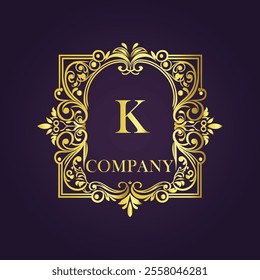 Vintage and luxury logo template Premium Vector, Royalty
