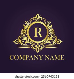 Vintage and luxury logo template Premium Vector, Royalty
