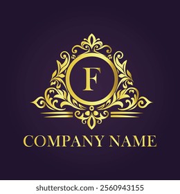 Vintage and luxury logo template Premium Vector, Royalty
