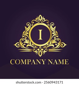 Vintage and luxury logo template Premium Vector, Royalty
