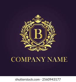 Vintage and luxury logo template Premium Vector, Royalty
