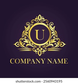 Vintage and luxury logo template Premium Vector, Royalty
