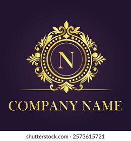 Vintage and luxury logo template Premium Vector, Royalty
