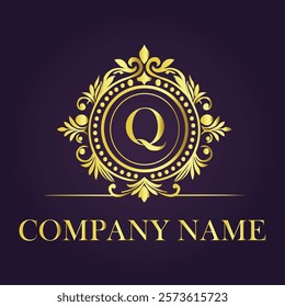 Vintage and luxury logo template Premium Vector, Royalty
