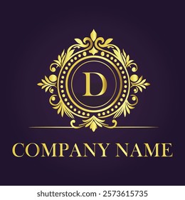 Vintage and luxury logo template Premium Vector, Royalty
