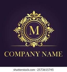 Vintage and luxury logo template Premium Vector, Royalty
