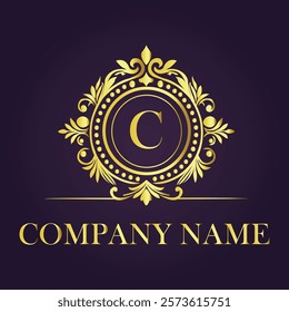 Vintage and luxury logo template Premium Vector, Royalty
