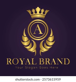 Vintage and luxury logo template Premium Vector, Royalty
