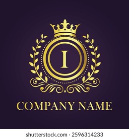 Vintage and luxury logo template Premium Vector