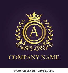 Vintage and luxury logo template Premium Vector