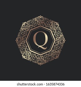 Vintage and luxury logo template Vector