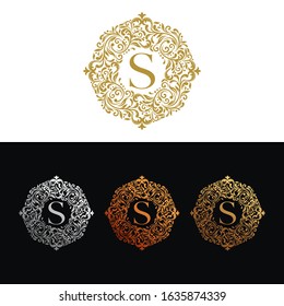 Vintage and luxury logo template Vector