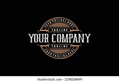 Vintage luxury logo template Vector