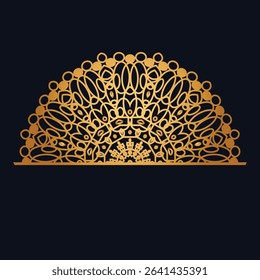  Vintage luxury mandala transparent background in islamic arabesque style pattern with floral for invitation