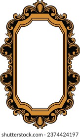 Vintage-Luxus-Spiegelrahmen Vektor