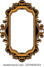 Vintage-Luxus-Spiegelrahmen Vektor